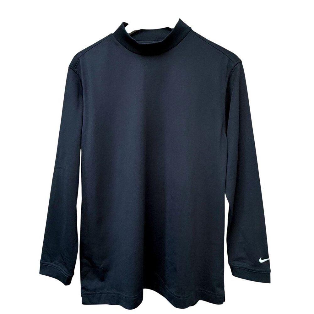 NIKE Golf Boys Pullover XL (18-20) Youth Blue Mock Neck Long Sleeve Navy Blue